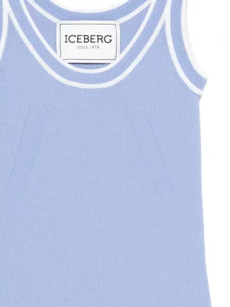 Top Iceberg prążkowany niebieski