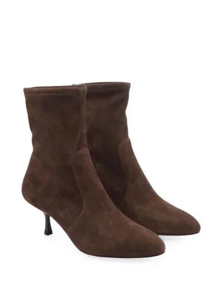 Cizme scurte Stuart Weitzman din piele de căprioară maro