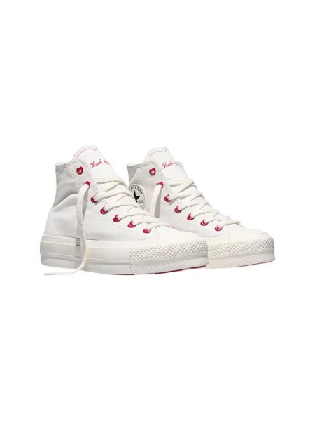 Členkové topánky Converse biela