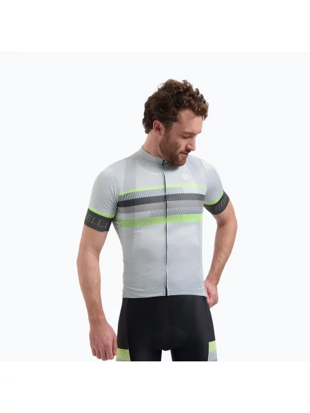 Футболка велосипедна Rogelli Hero II grey/lime сіра