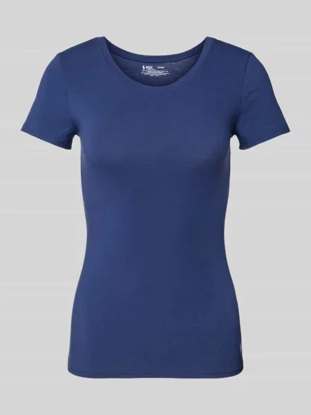 Góra od piżamy z wyhaftowanym logo Polo Ralph Lauren granatowa