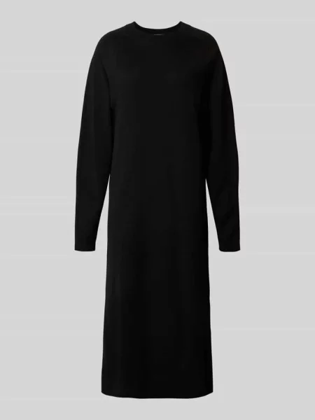 Sukienka midi z czystej żywej wełny model Rimone' Drykorn czarna