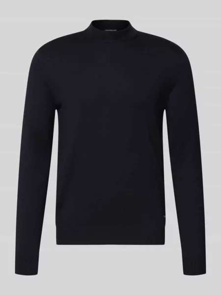 Sweter o kroju regular fit z czystej żywej wełny model Davide' Joop! Collection niebieski