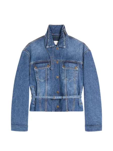 Gulerat geacă de blugi Dries Van Noten albastru