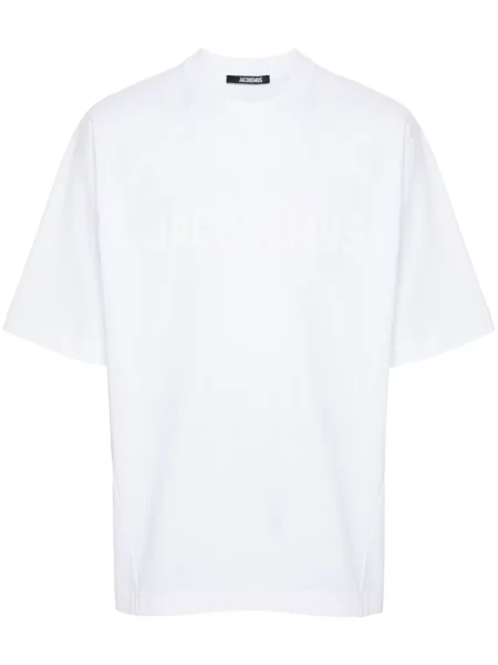 Tricou Jacquemus cu imagine alb