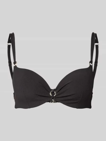 Góra od bikini z fakturowanym wzorem model Costillas' Joop! Collection czarne