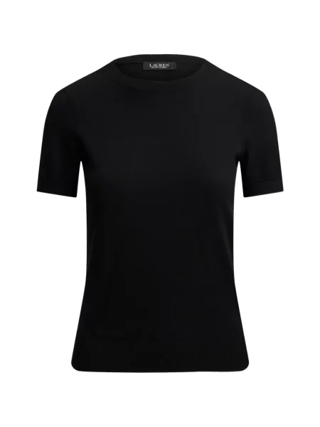 Scurt pulover Lauren Ralph Lauren cu broderie negru