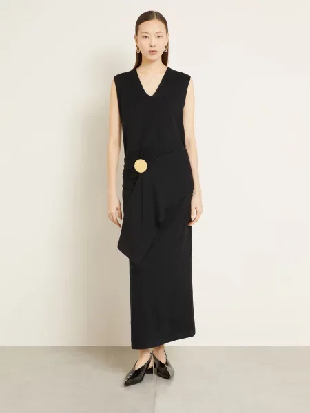 Jil Sander Pletené Šaty černá