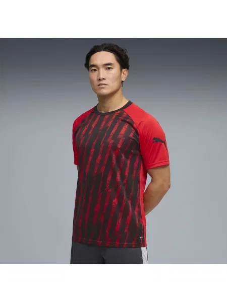 PUMA koszulka piłkarska z grafiką individualLIGA Akcesoria S czerwony