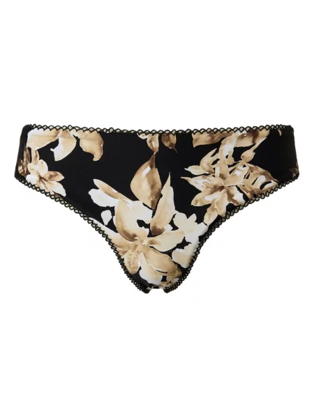 Bikini Twinset cu model floral cu imagine negru