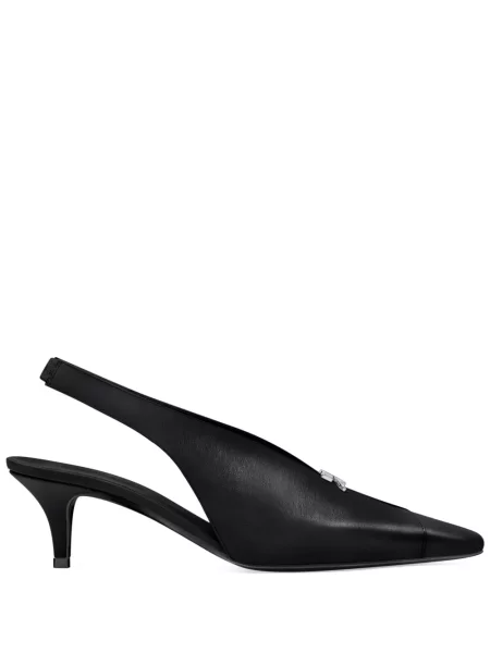 Pantofi cu toc Courreges din piele negru
