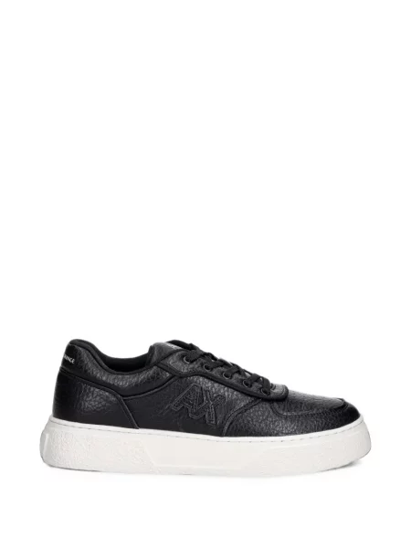 Sneakerși Armani Exchange cu autograf negru