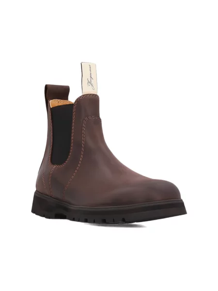 Botki Jacquemus skórzane brązowe