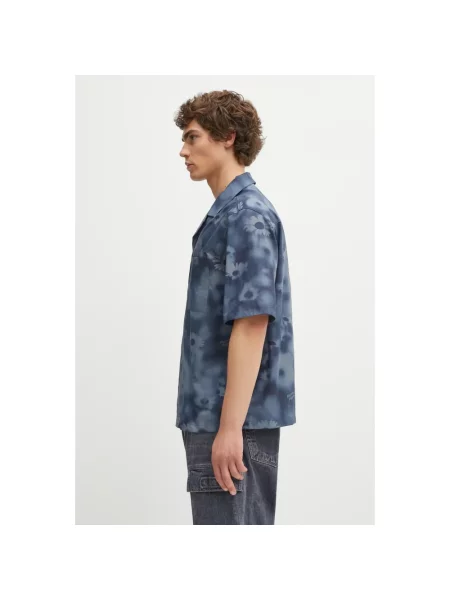 Koszula Maison Kitsune w kwiatki niebieska