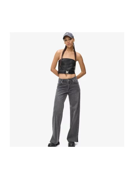 Top Karl Lagerfeld din piele negru