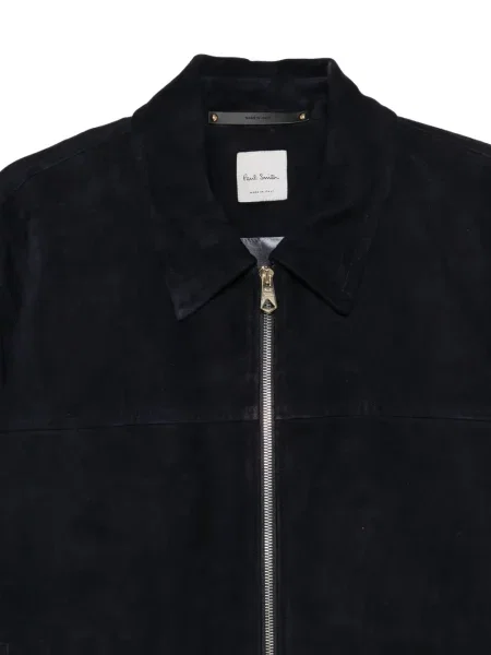 Geacă Paul Smith din piele de căprioară albastru