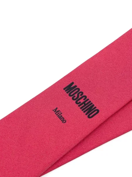 Cravată Moschino de mătase cu imagine roz