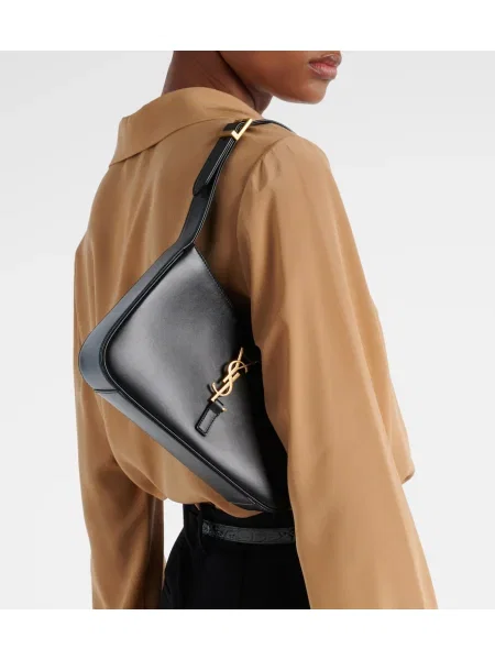 Bőr hobo táska Saint Laurent fekete