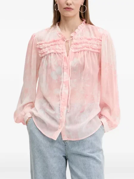 Bluză Desigual cu model floral cu imagine roz