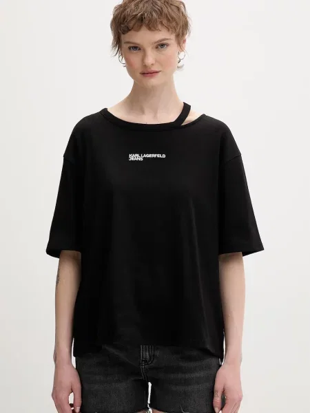 Karl Lagerfeld Jeans T-shirt Γυναικείο μαύρο