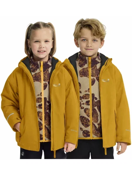 Детская куртка Jack Wolfskin желтая