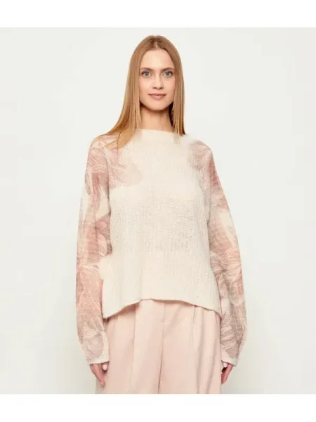 Marc Cain De lână pulover | Relaxed fit bej