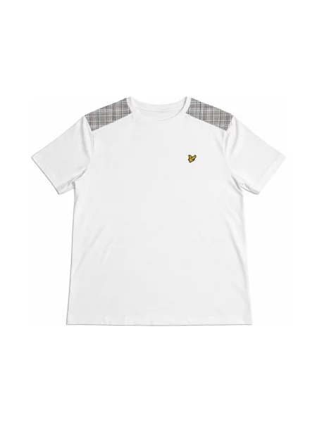Tricou Lyle & Scott în carouri alb