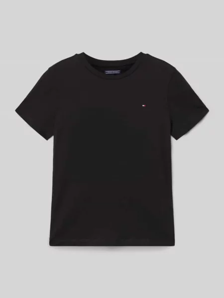 T-shirt z wyhaftowanym logo Tommy Hilfiger Teens czarna