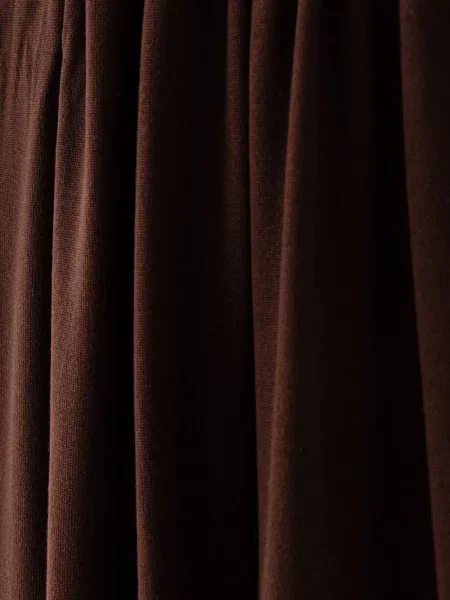 Плетен шал Patrizia Pepe с автограф кафяво