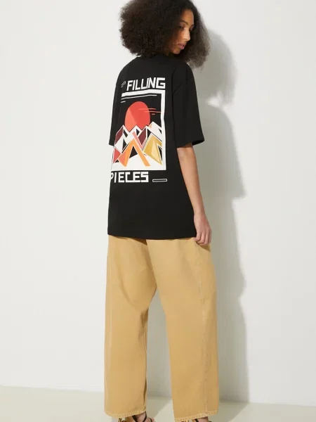 Filling Pieces t-shirt Sunset z nadrukiem czarny