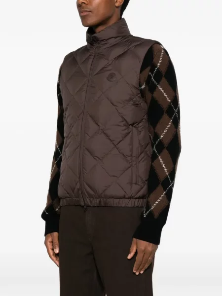Matlasat vestă Moncler maro