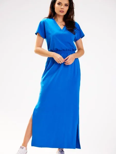 Maksi obleka Infinite You modra