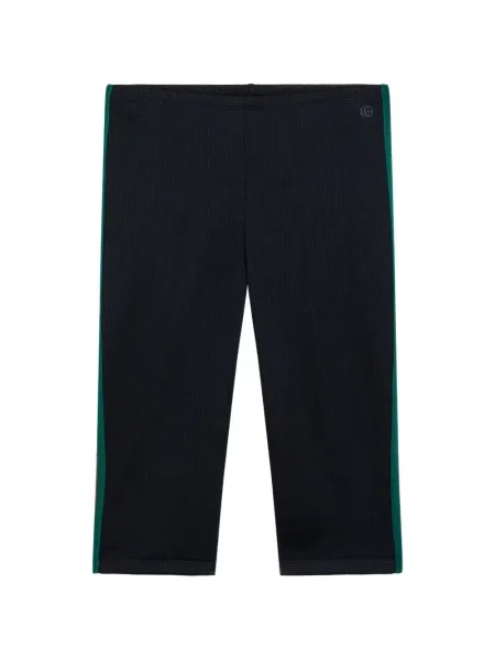 Decupat pantaloni Gucci cu dungi albastru
