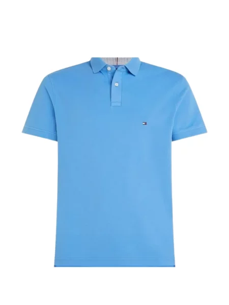 Tricou polo Tommy Hilfiger scurt albastru