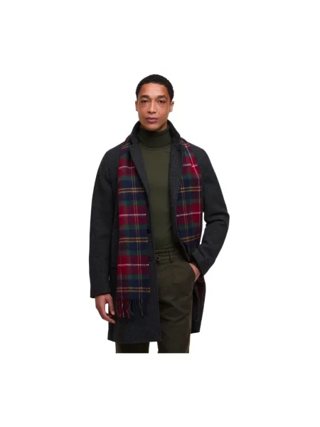 Barbour szalik wełniany multicolor wzorzysty