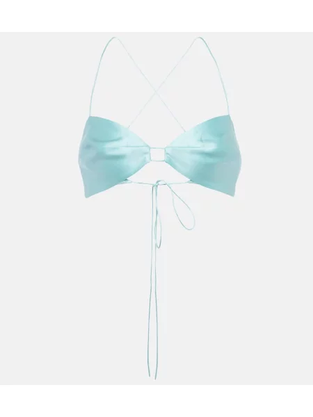 Jedwabny top The Sei niebieski