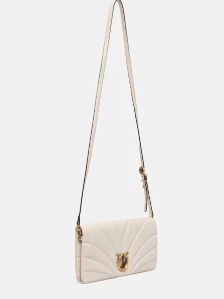 Pinko crossbody kabelka dámska kožená béžová