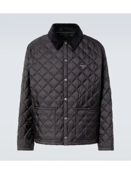 Prešita jakna Prada črna