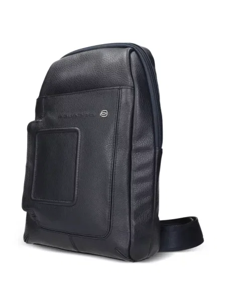 Bőr crossbody táska Piquadro kék