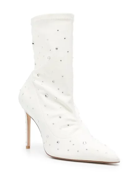 Auliniai batai Stuart Weitzman su kristalais balta