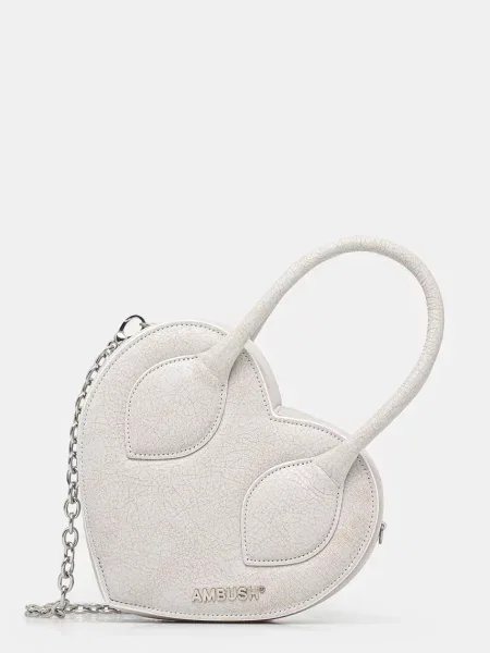 AMBUSH torebka Crackle Heart Top Handle Bag szary