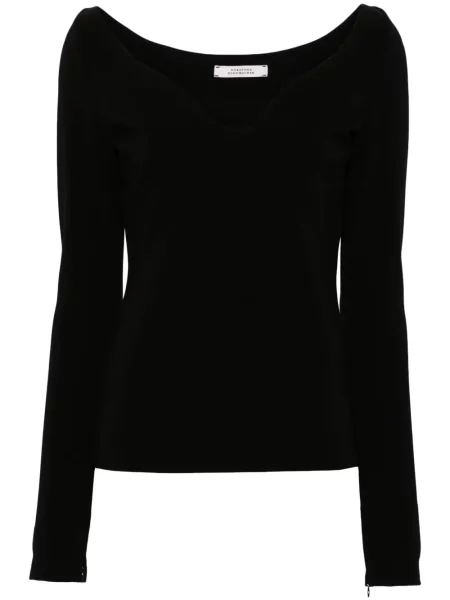 Top Dorothee Schumacher cu decolteu în V negru