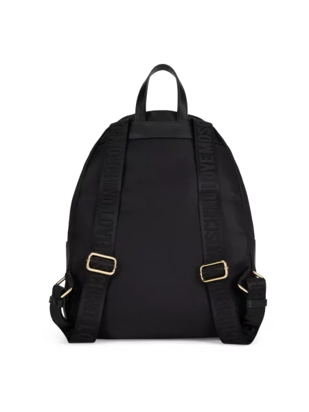 Plecak Love Moschino z logo czarny