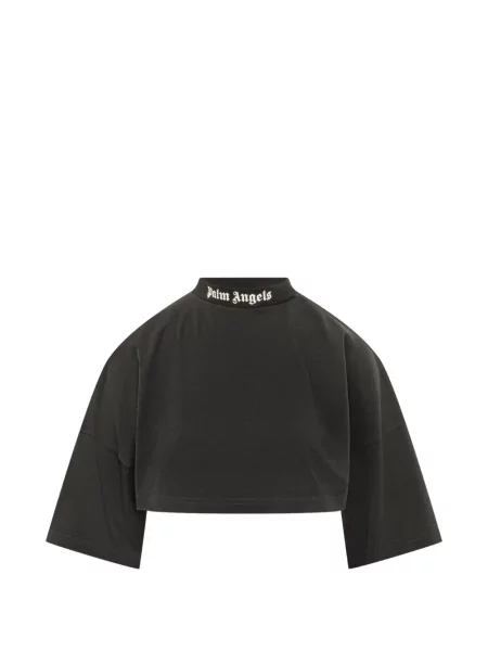 Decupat top Palm Angels cu imagine negru
