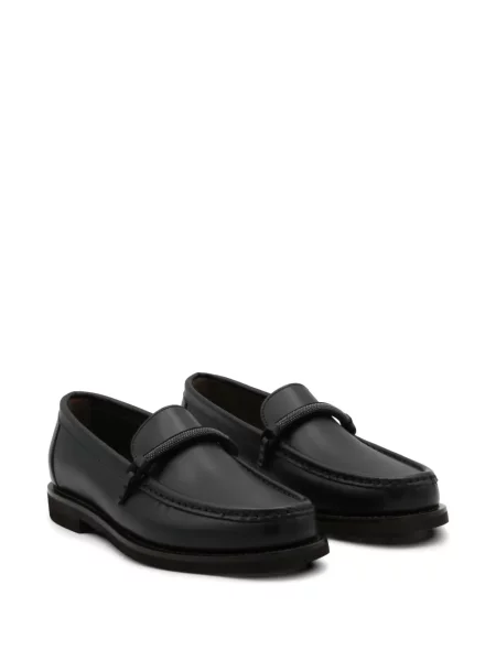 Pantofi loafer Brunello Cucinelli din piele negru
