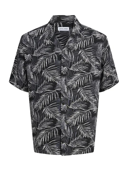 JACK & JONES Srajca JJEJEFF siva bela črna