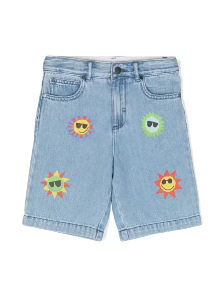 Szorty jeansowe dziecięce Stella Mccartney niebieskie