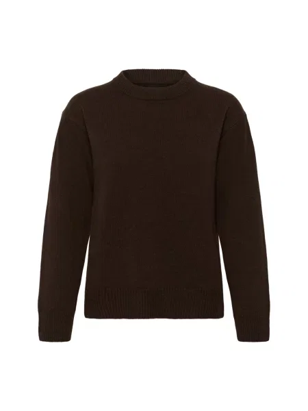 Dzianinowy sweter Part Two brązowy
