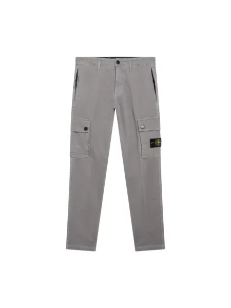 Spodnie Stone Island z kamieniami szare
