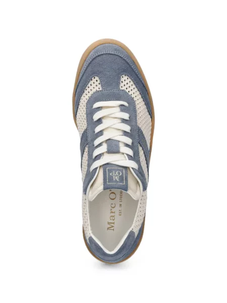 Szarvasbőr sneaker Marc O'polo kék